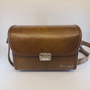 VINTAGE SMALL MARSAND SHOULDER STRAP BROWN CAMERA BAG STORAGE CARRY HARD CASE